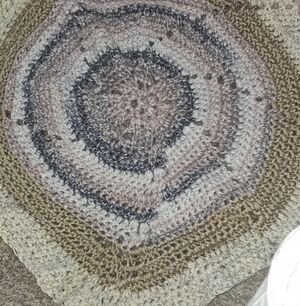 Handmade Crochet Round Lap Blanket